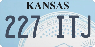 KS license plate 227ITJ
