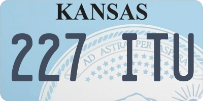 KS license plate 227ITU