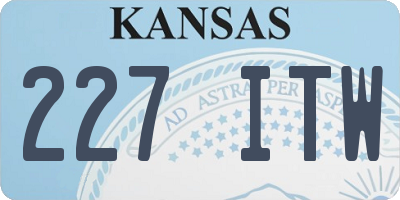 KS license plate 227ITW