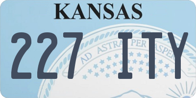 KS license plate 227ITY