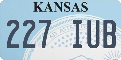 KS license plate 227IUB