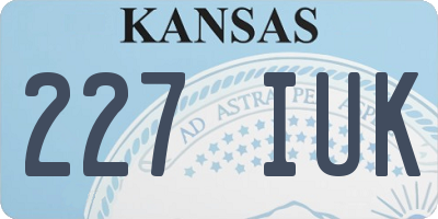 KS license plate 227IUK