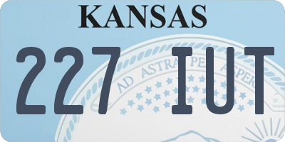 KS license plate 227IUT