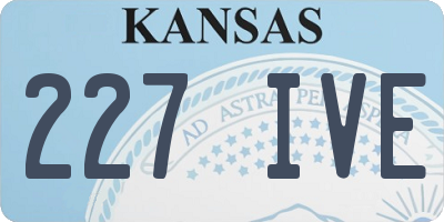 KS license plate 227IVE