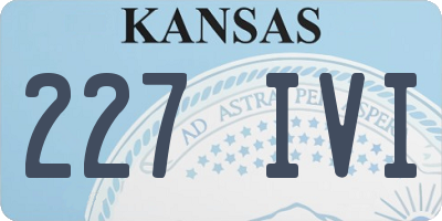 KS license plate 227IVI