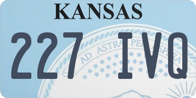 KS license plate 227IVQ