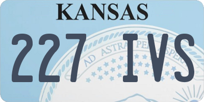 KS license plate 227IVS