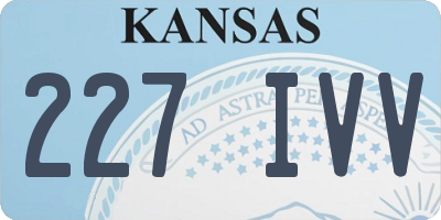 KS license plate 227IVV