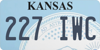 KS license plate 227IWC