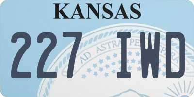 KS license plate 227IWD