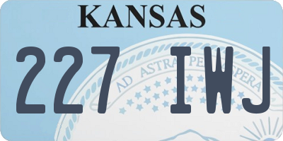 KS license plate 227IWJ