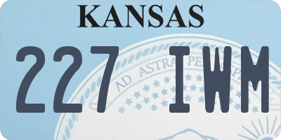 KS license plate 227IWM