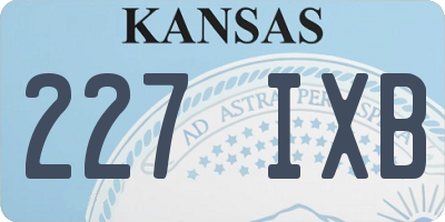 KS license plate 227IXB