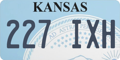 KS license plate 227IXH