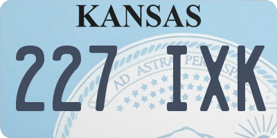 KS license plate 227IXK