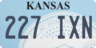 KS license plate 227IXN