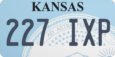 KS license plate 227IXP