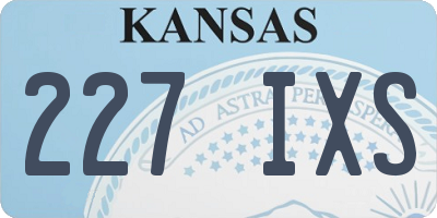 KS license plate 227IXS