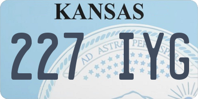 KS license plate 227IYG