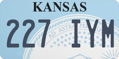 KS license plate 227IYM