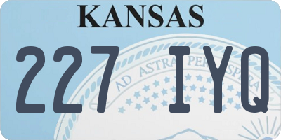 KS license plate 227IYQ