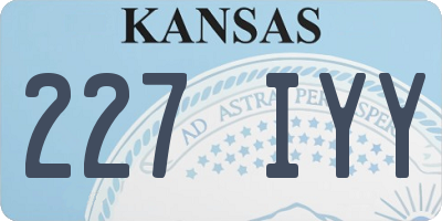 KS license plate 227IYY