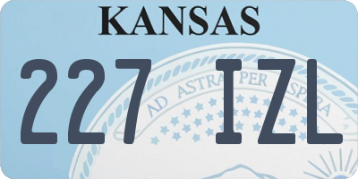 KS license plate 227IZL