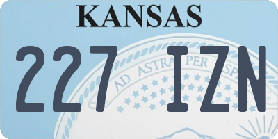 KS license plate 227IZN