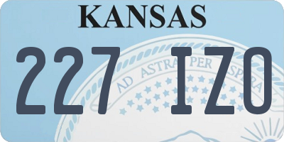 KS license plate 227IZO
