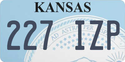 KS license plate 227IZP