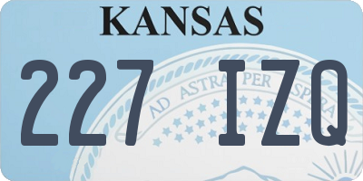 KS license plate 227IZQ