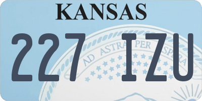 KS license plate 227IZU