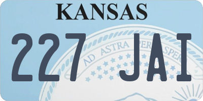 KS license plate 227JAI
