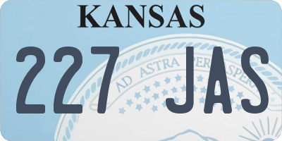 KS license plate 227JAS