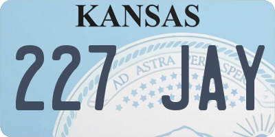 KS license plate 227JAY
