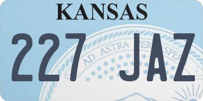 KS license plate 227JAZ