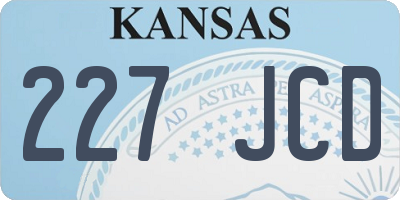 KS license plate 227JCD