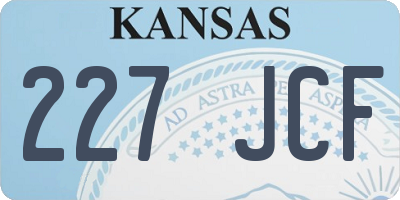 KS license plate 227JCF