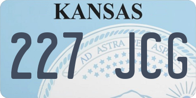 KS license plate 227JCG