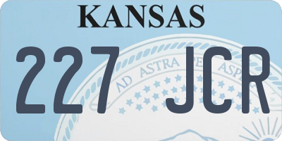 KS license plate 227JCR