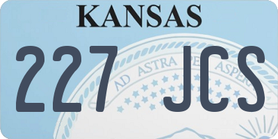 KS license plate 227JCS