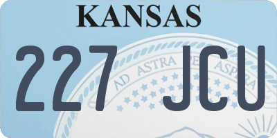 KS license plate 227JCU