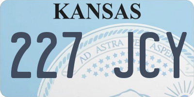 KS license plate 227JCY