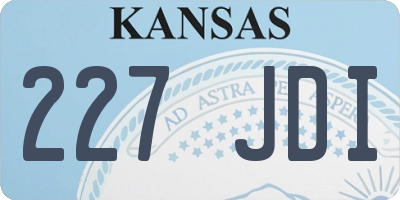 KS license plate 227JDI