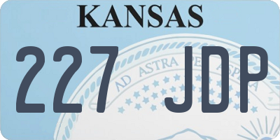 KS license plate 227JDP