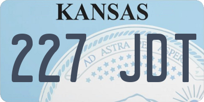 KS license plate 227JDT