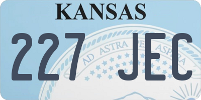 KS license plate 227JEC