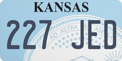 KS license plate 227JED