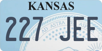 KS license plate 227JEE