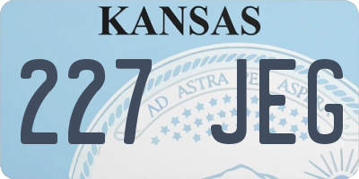 KS license plate 227JEG